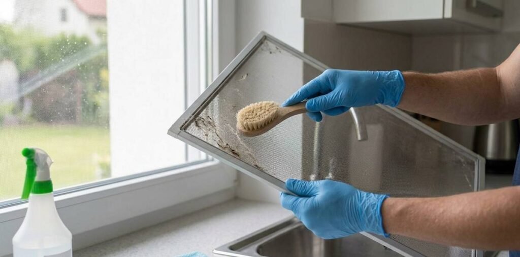 Kako ocistiti komarnik - prvi korak