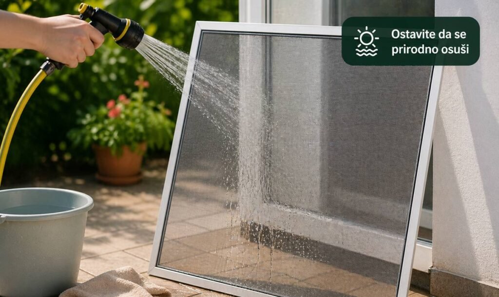 Kako očistiti komarnik - Sušenje